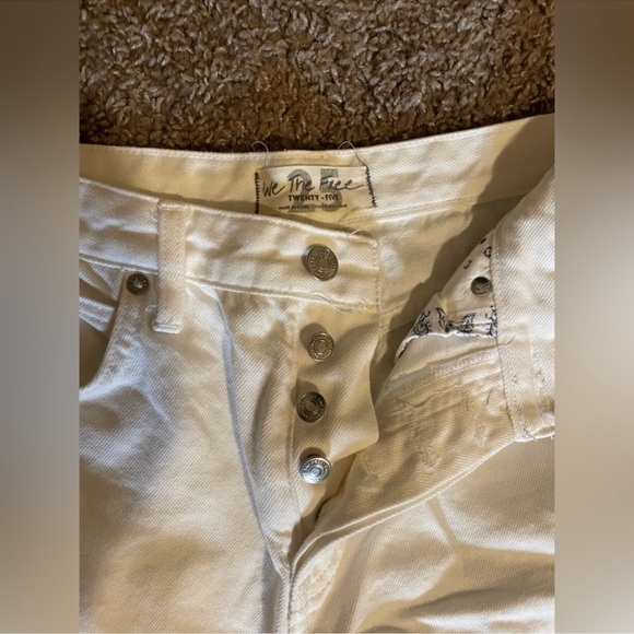 NWOT Free People white wide leg jeans size 25 - Picture 3 of 5